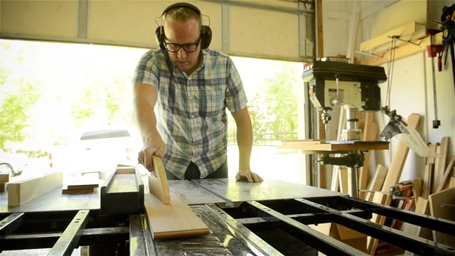 Joshua Farnsworth Ripping A Board On A Sawstop Table Saw The Best Table Saw For Beginners