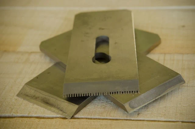 Lie-Nielsen Blades For Low Angle Jack Plane Including A Toothing Blade, A Normal Blade And A High Pitch Blade Or Plane Iron
