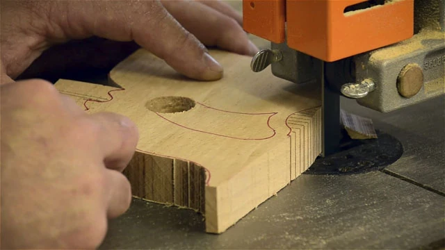 Cutting Out An 18Th Century Hand Saw Handle On A Bandsaw