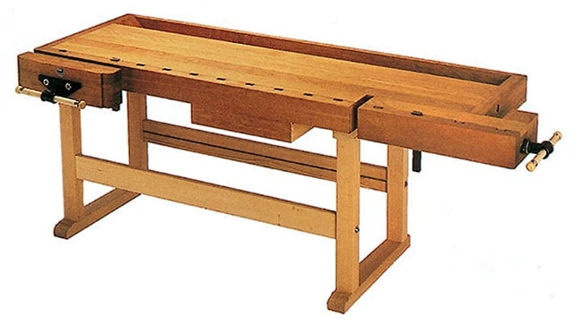 This Wooden Workbench Is A European Style Woodworking Bench Made By Hoffman &Amp; Hammer
