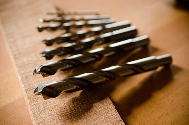Set Of Hss Brad Point Drill Bits For A Manual Drill Bit Or Antique Drill Bit