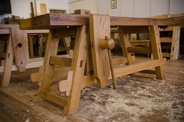 Portable Moravian Workbench At The Roy Underhill Woodwright's School