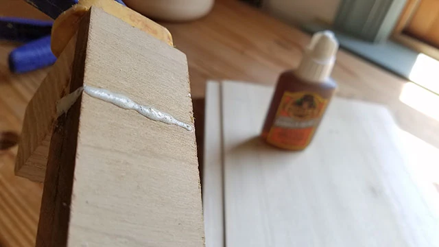 Gorilla Glue Polyurethane Wood Glue Squeeze Out On A Piece Of Wood