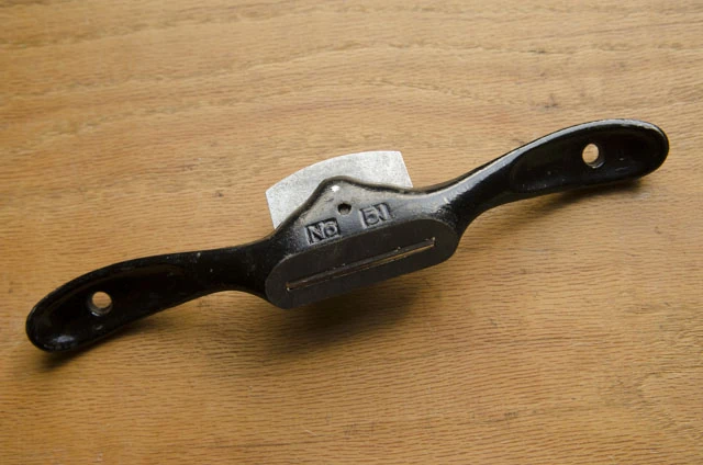 Stanley 51 Spokeshave Sitting Upside Down On A Woodworking Workbench