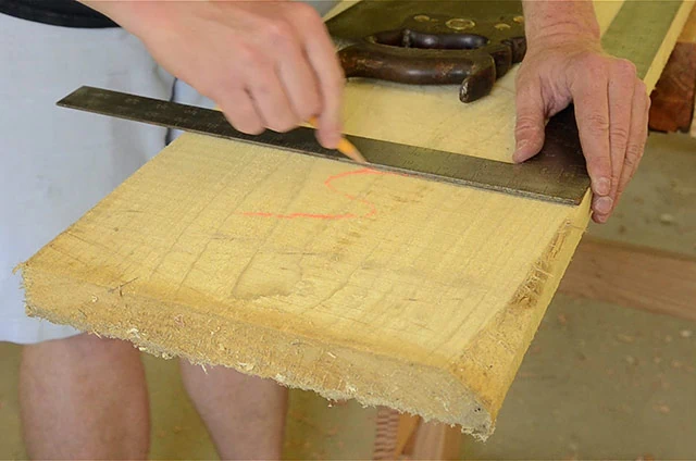 Using A Framing Square To Cross Cut Lumber