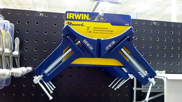 Irwin Picture Frame Miter Clamps Hanging On A Display At Lowe'S